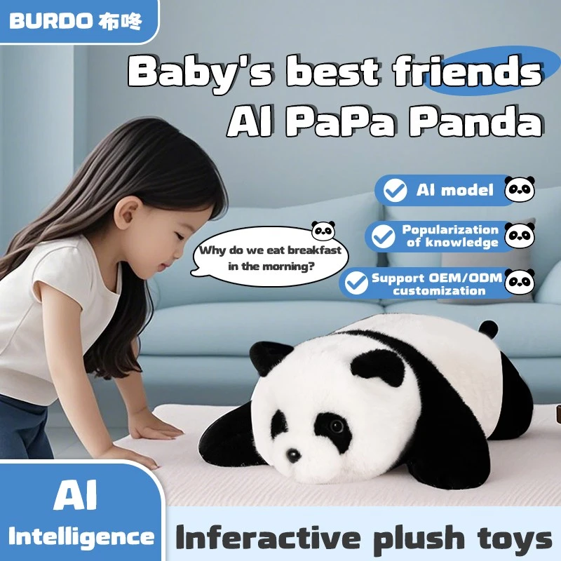 AI Interactive Customizable Plush Panda Toy With OEM/ODM Support For Home Camping Bedroom Living Room