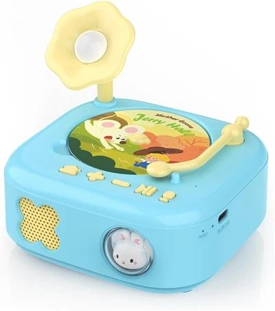 Mówiący gramofon Odtwarzacz historii: ekran-Darmowa zabawka edukacyjna audio z 60 mówiącymi fiszkami dla małych dzieci w wieku 3–6 lat|Certyfikat CE, ROHS, EN71|Dostępne na zamówienie OEM